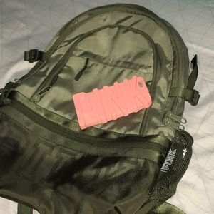 This is a PINK Backpack and IPhone 6 phone case